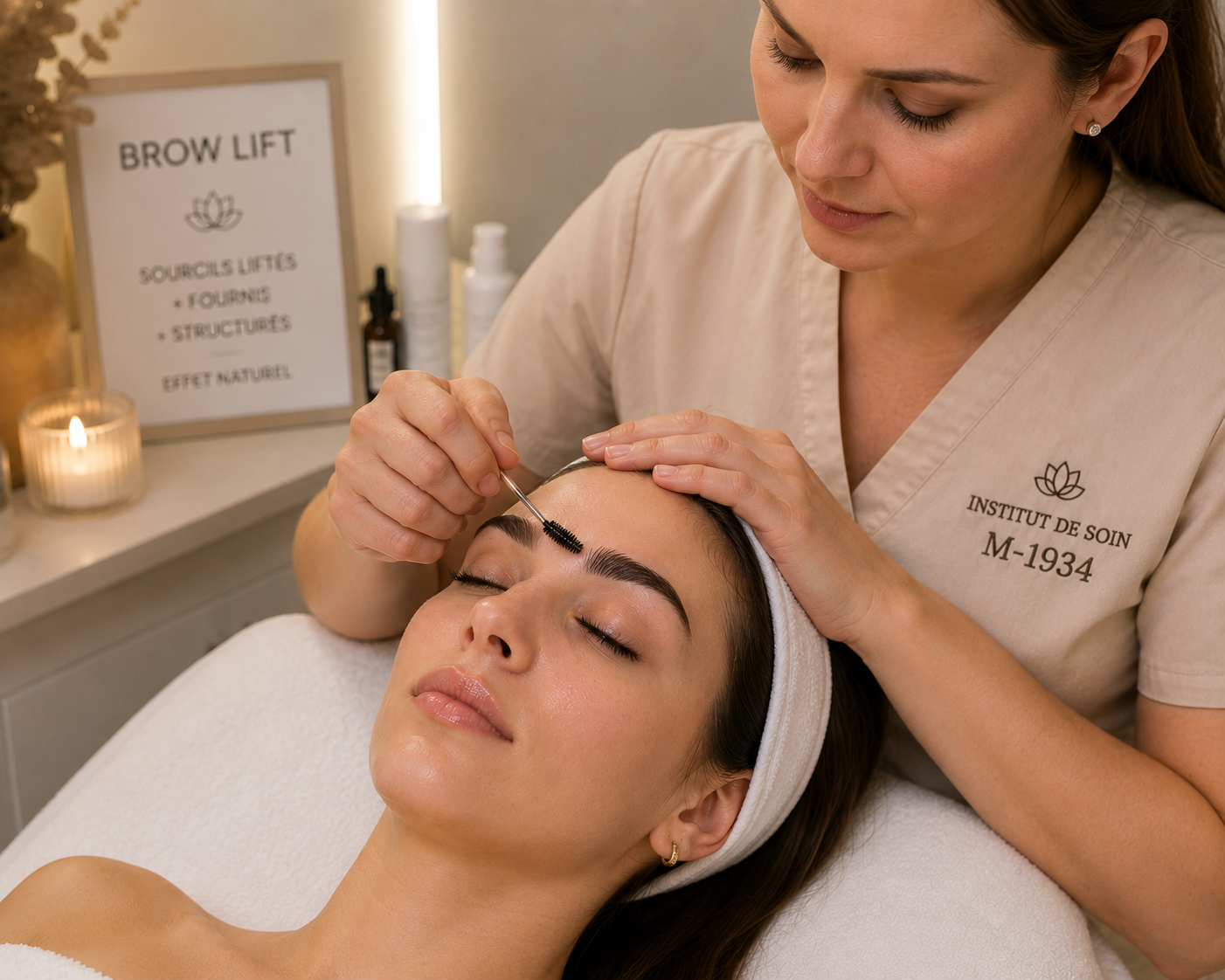Brow lift + teinture à l’Institut de Soin M-1934, Plan-de-Cuques